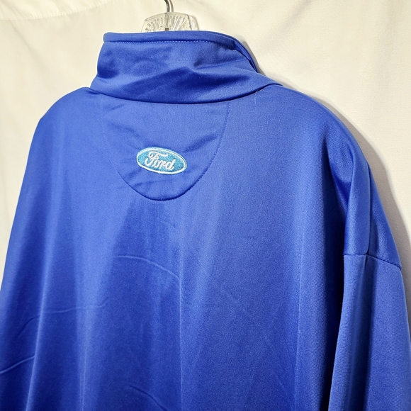 David Carey Originals Ford Mustang Car Club Show Blue Zip-up Jacket Size 2XL - Picture 6 of 10
